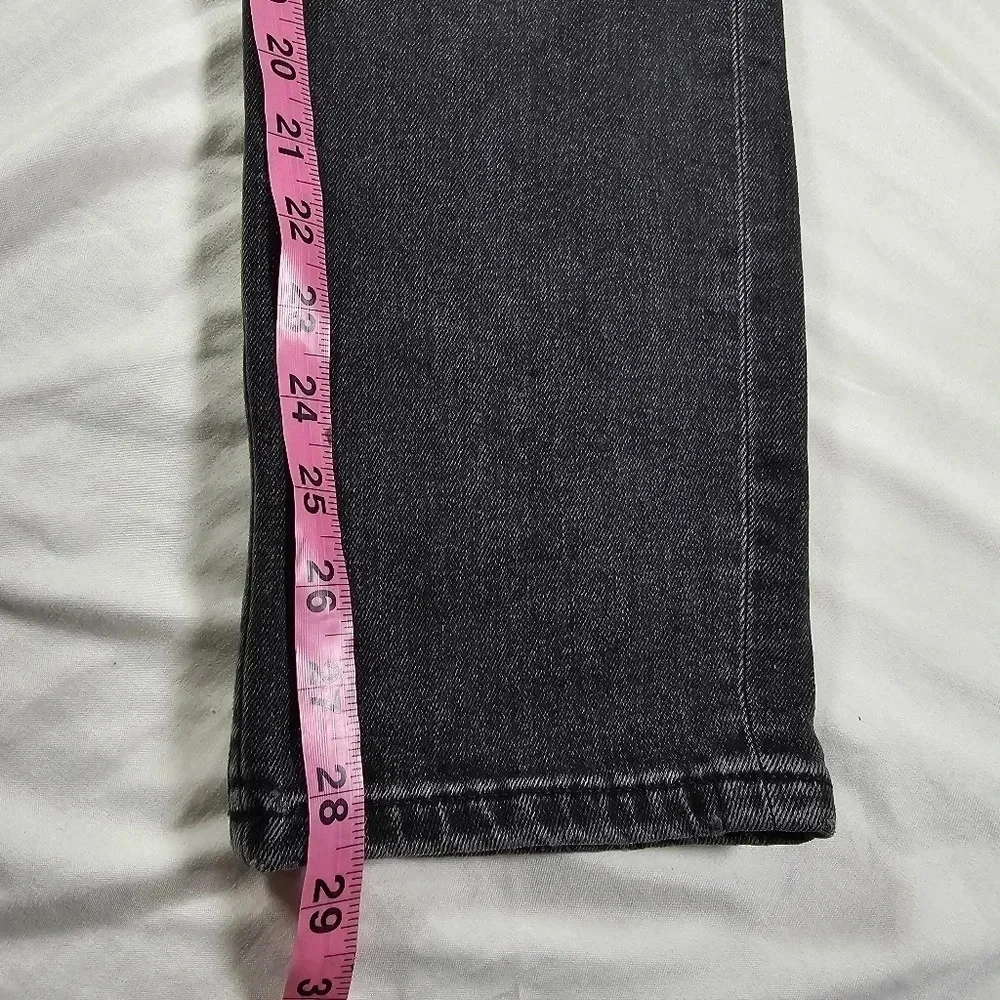 Everlane The Cheeky Jean Size 26R Washed Black Denim Straight Leg‎ High Rise